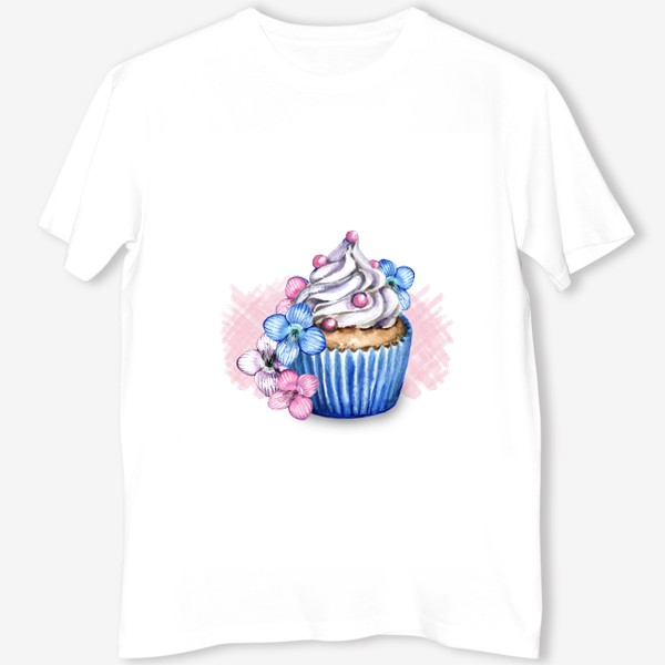 Футболка «Cupcake. Десерт с цветами»
