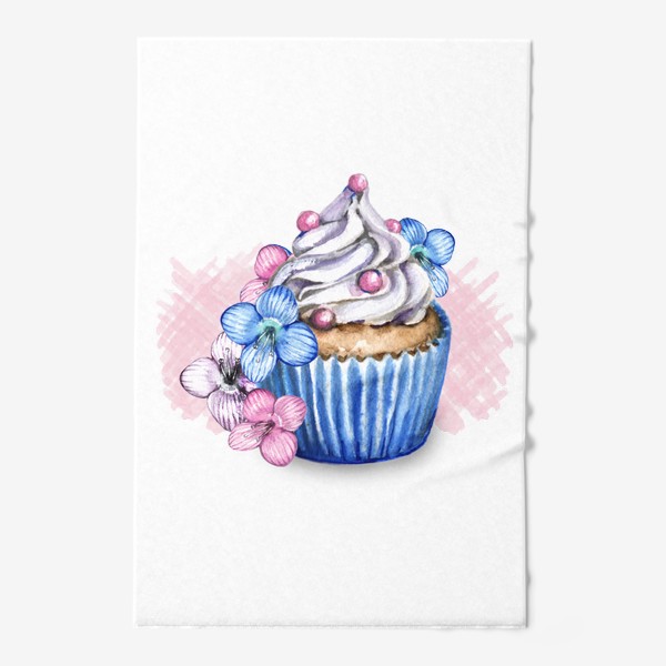 Полотенце «Cupcake. Десерт с цветами»