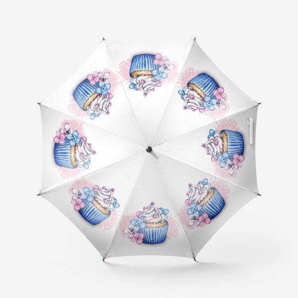 Зонт «Cupcake. Десерт с цветами»