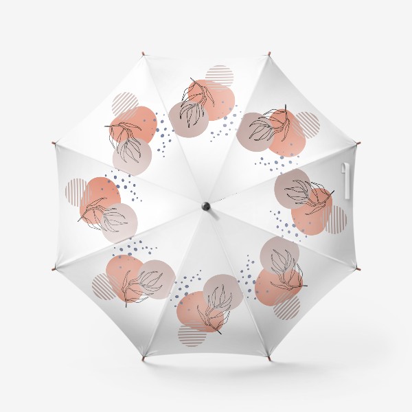 Зонт &laquo;Веточка с абстрактными пятнами и линиями&raquo;