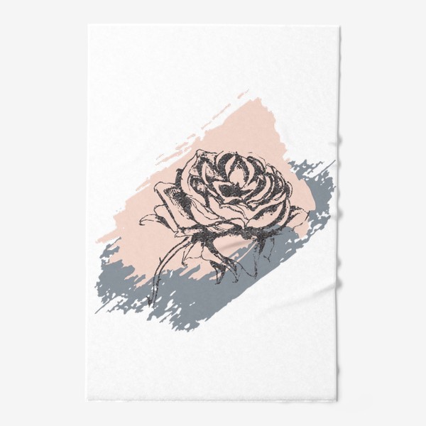 Полотенце «Абстракция с темной розой»