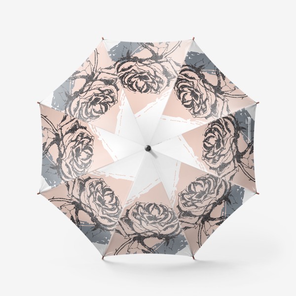 Зонт «Абстракция с темной розой»