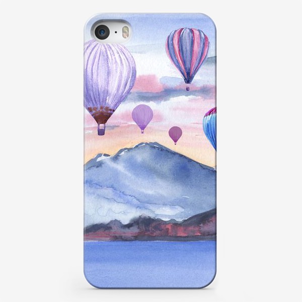 Чехол iPhone «Горы и воздушные шары»
