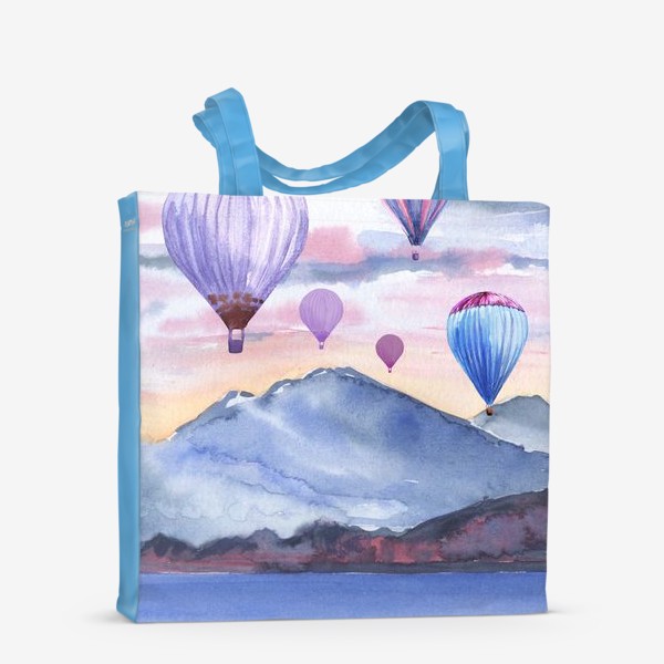 Сумка-шоппер &laquo;Горы и воздушные шары&raquo;