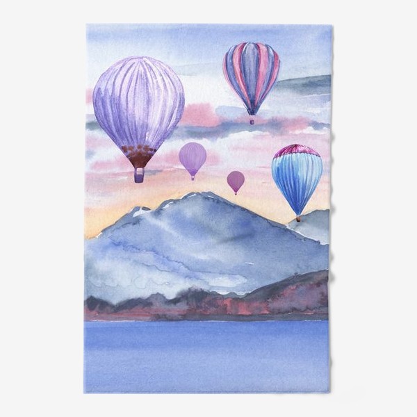 Полотенце &laquo;Горы и воздушные шары&raquo;