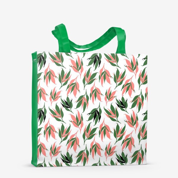 Сумка-шоппер «Двухцветные листья. Веточки»