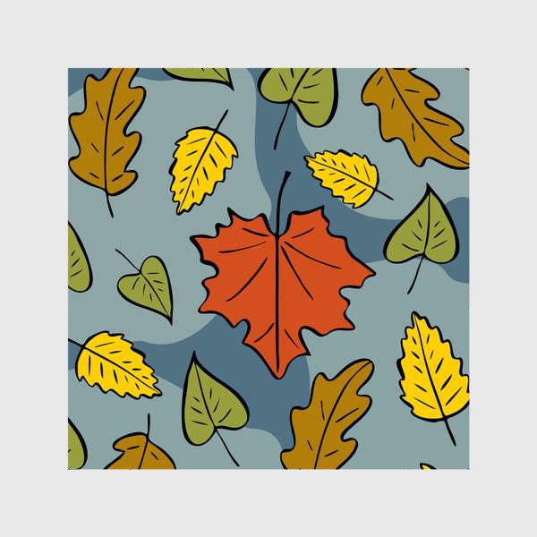 Шторы «Осенние листья в лужах»