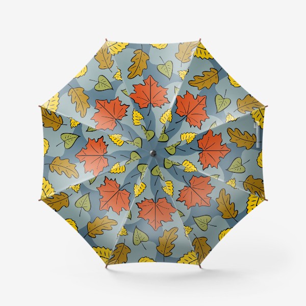 Зонт «Осенние листья в лужах»