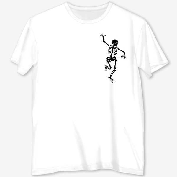 Футболка с полной запечаткой «Танцующий скелет»