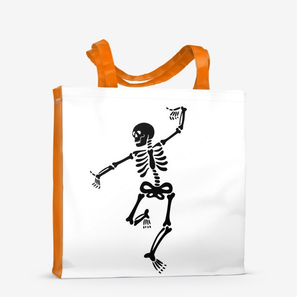 Сумка-шоппер «Танцующий черный скелет »