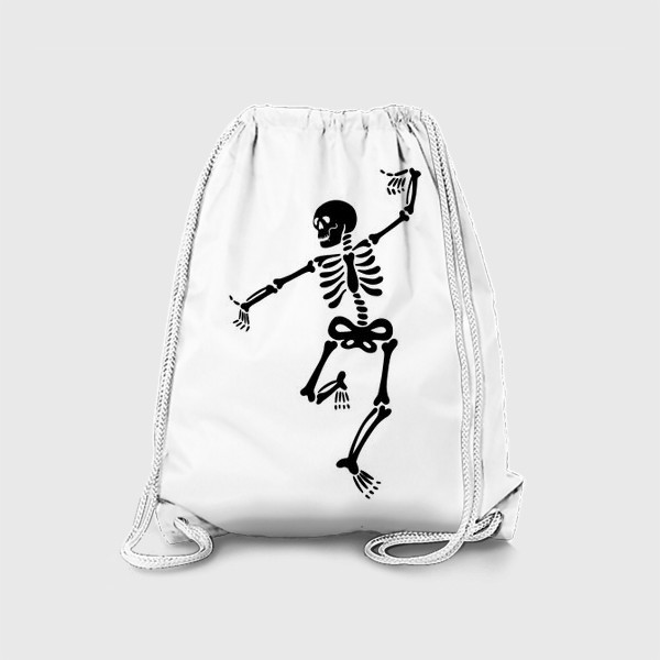 Рюкзак «Танцующий черный скелет »