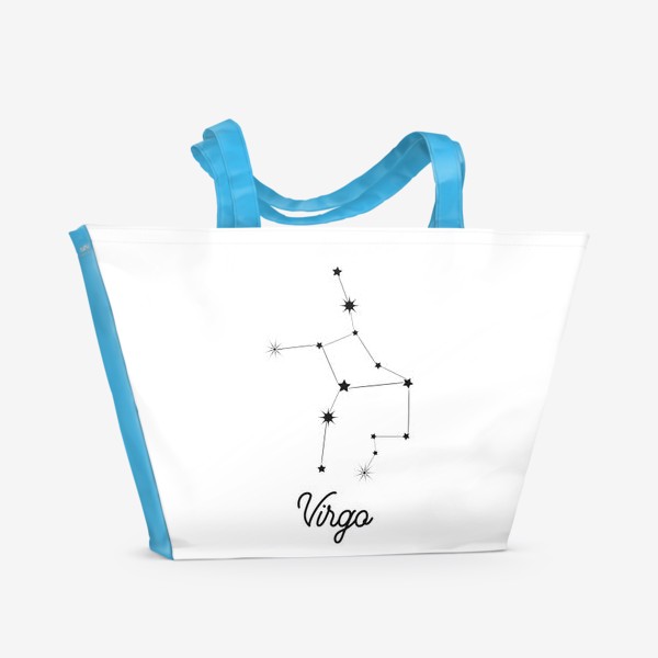 Пляжная сумка «Дева. Знак зодиака, созвездие, минимализм»