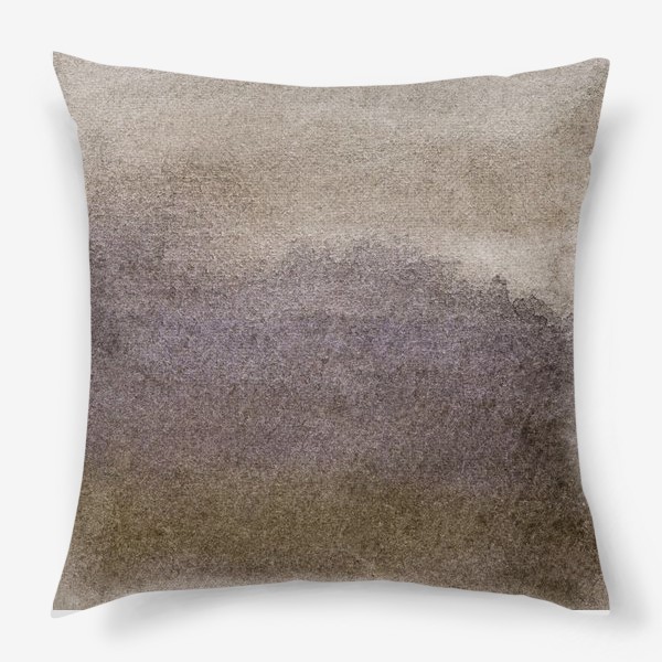 Подушка «Фиолетово-коричневая осенняя акварель »