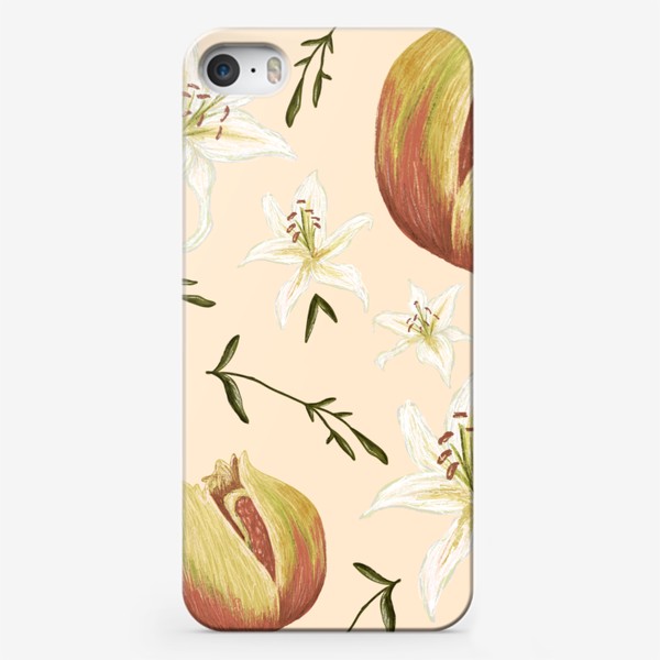 Чехол iPhone «Гранат и лилии »