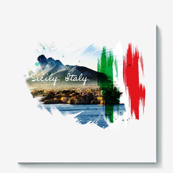 Холст «Страны и города. Италия. Сицилия.»