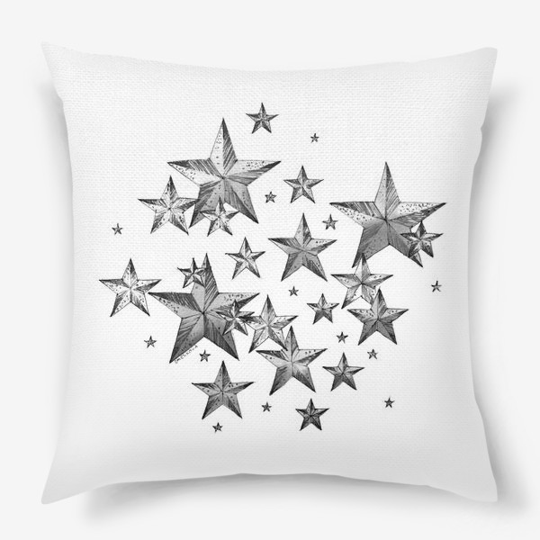 Подушка «звезды серые»
