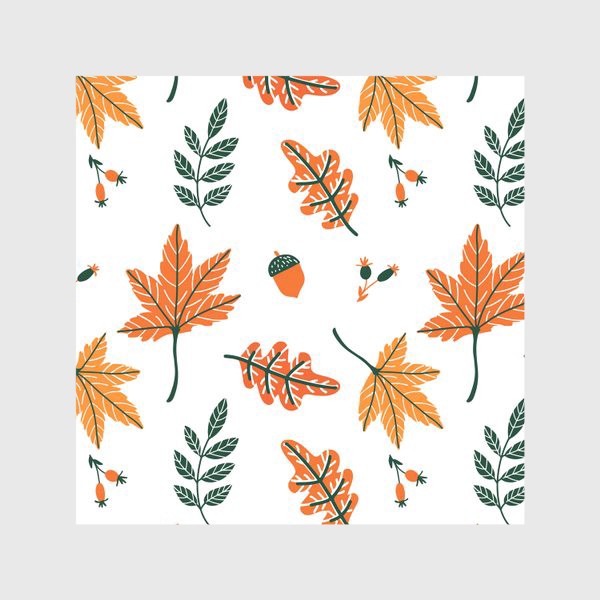 Скатерть «Осенний паттерн с листьями»