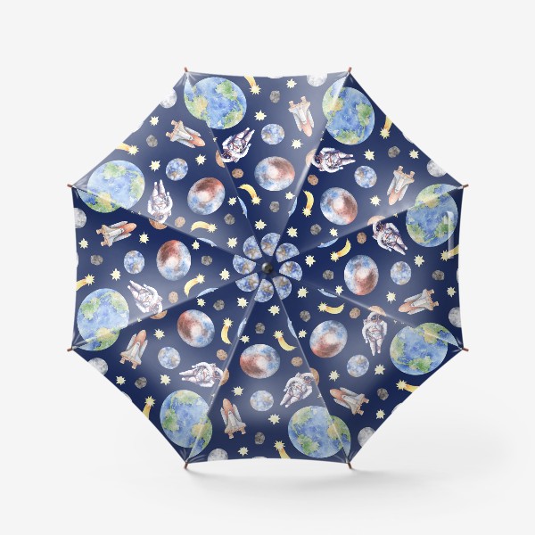 Зонт «Паттерн с космонавтом »
