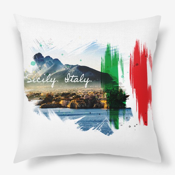 Подушка «Страны и города. Италия. Сицилия.»