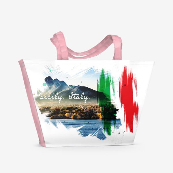 Пляжная сумка &laquo;Страны и города. Италия. Сицилия.&raquo;