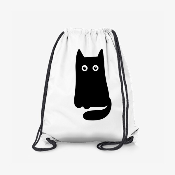 Рюкзак «Черный кот - милый принт»