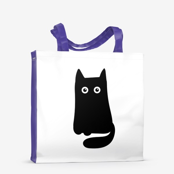 Сумка-шоппер «Черный кот - милый принт»