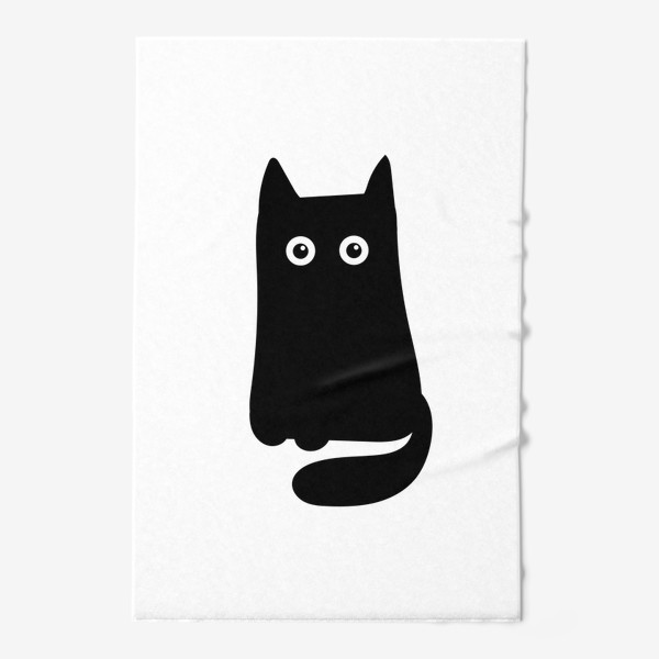 Полотенце «Черный кот - милый принт»