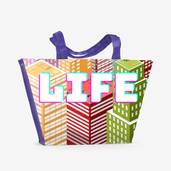 Пляжная сумка «LIFE/ЖИЗНЬ»