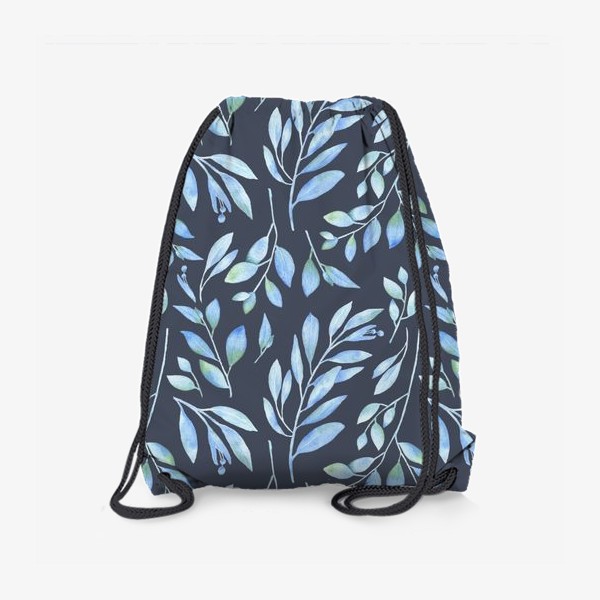 Рюкзак «Голубые ветви на темном фоне»