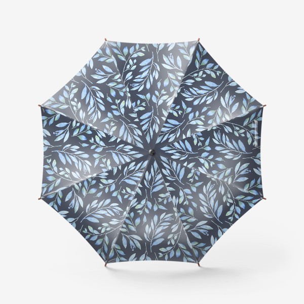 Зонт «Голубые ветви на темном фоне»