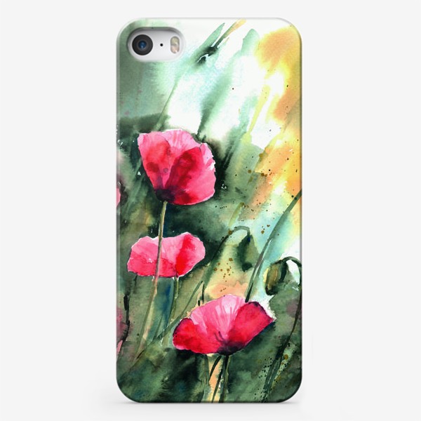 Чехол iPhone «red poppy flowers»