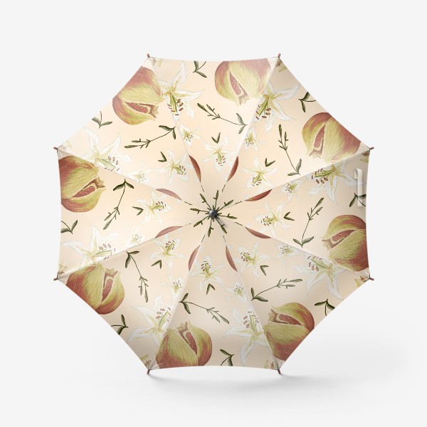 Зонт «Гранат и лилии »