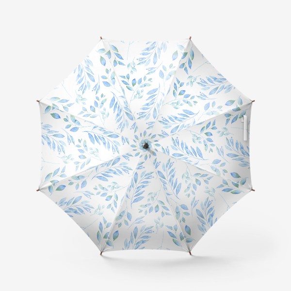 Зонт «Голубые ветви на белом фоне»