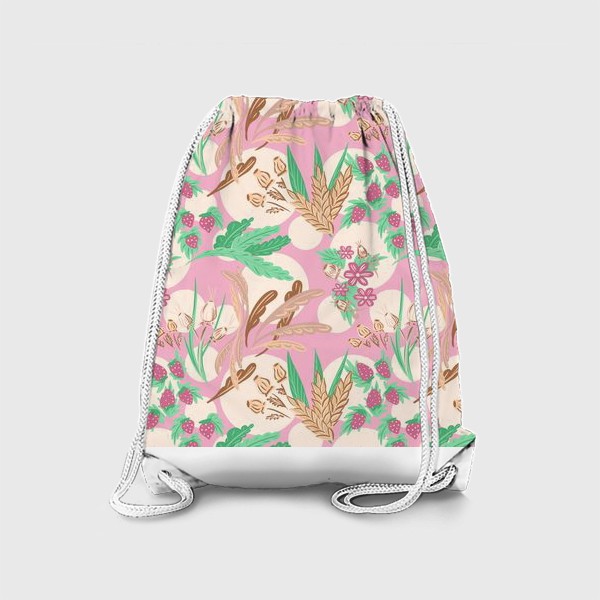 Рюкзак «Полевые цветы и растения пастель»