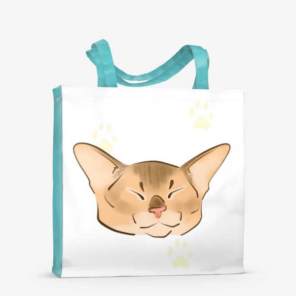 Сумка-шоппер «Сонная абиссинская кошка»