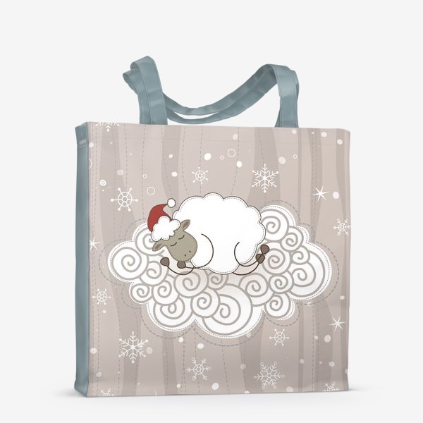 Сумка-шоппер «Спящая овечка на облаке»