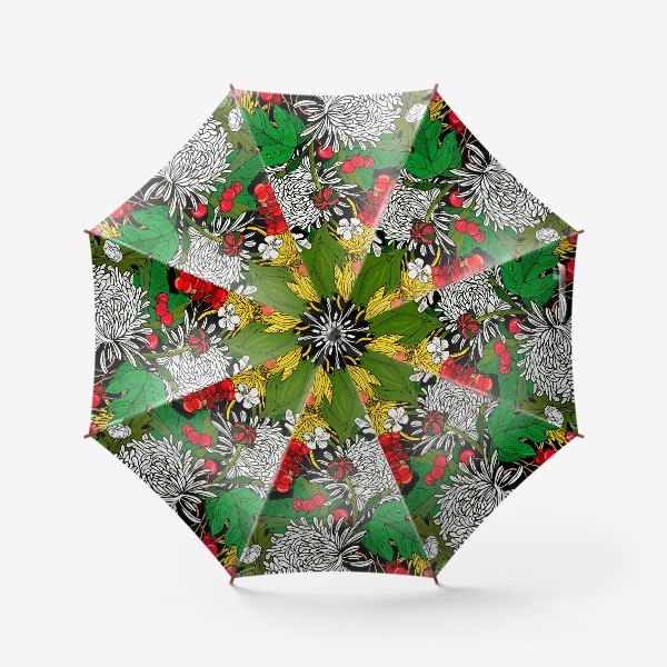 Зонт &laquo;яркие цветы хризантемы&raquo;