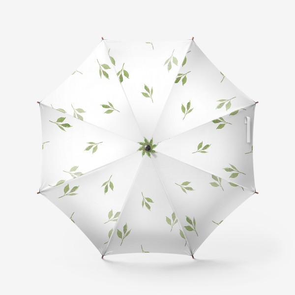 Зонт «Листья на белом фоне»
