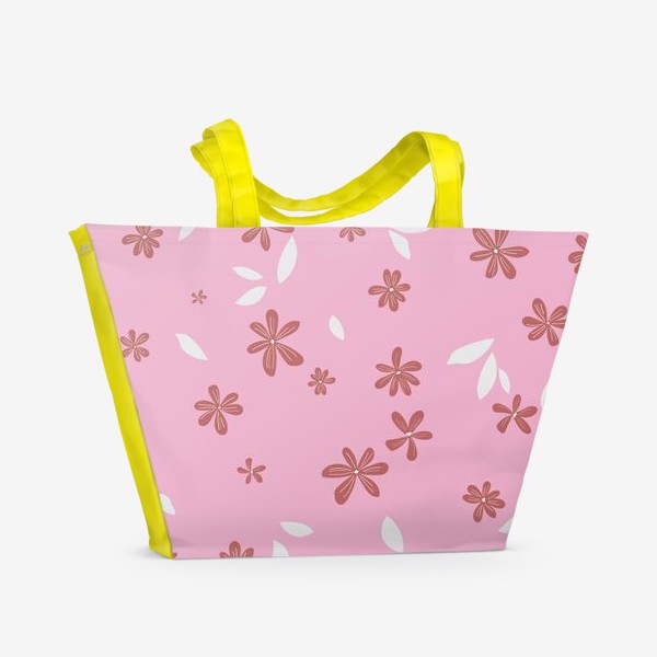 Пляжная сумка «розовые цветы»