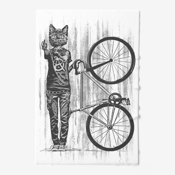 Полотенце «Cat Punk Rider»