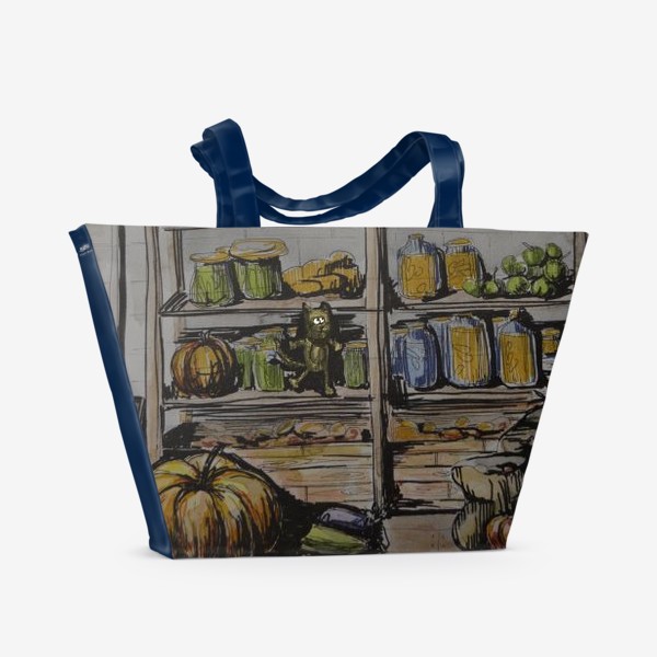 Пляжная сумка «осень в подвале»