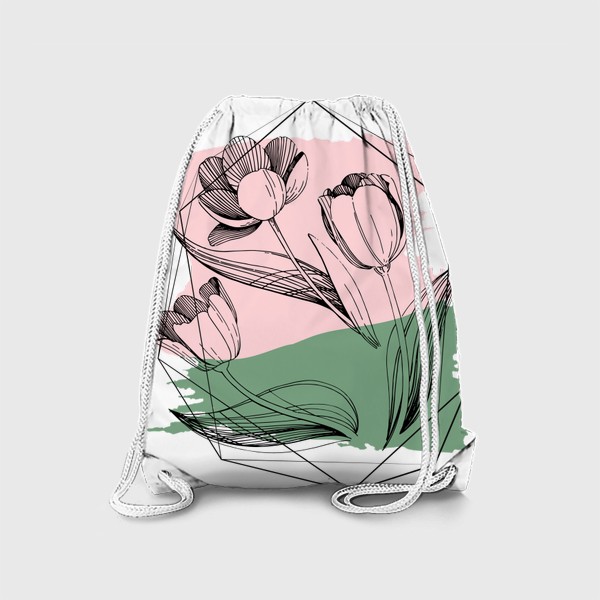Рюкзак «Цветы абстракция графика»