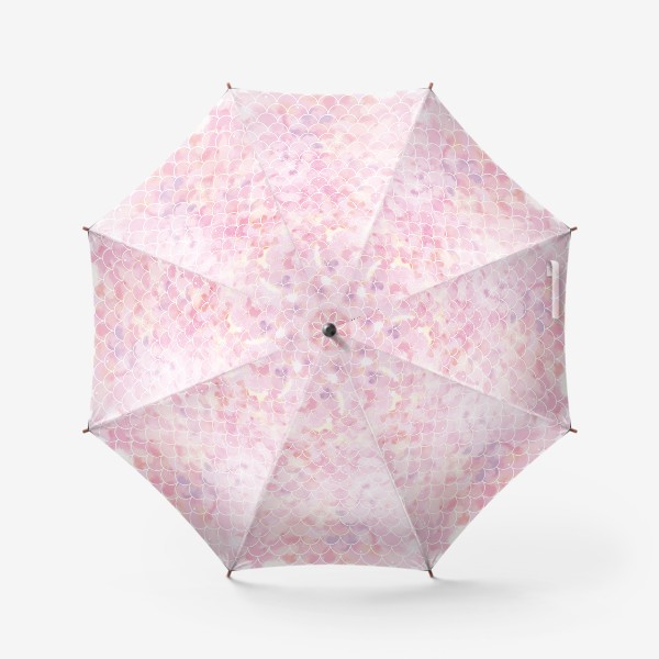 Зонт «Sparkling Mermaid Scales. Розовый паттерн с чешуей русалки»