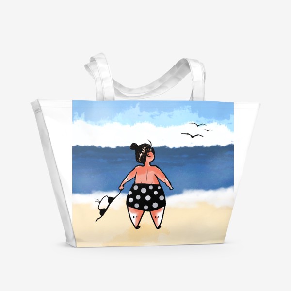 Пляжная сумка «Лето море пляж бархатный сезон»