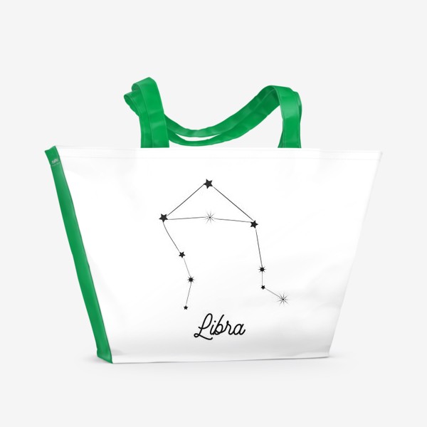 Пляжная сумка «Весы. Знак зодиака, созвездие, минимализм»