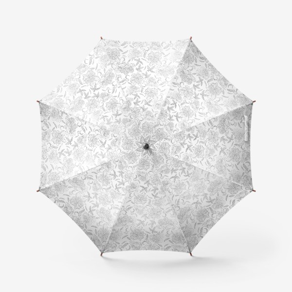 Зонт «пионы на белом фоне»