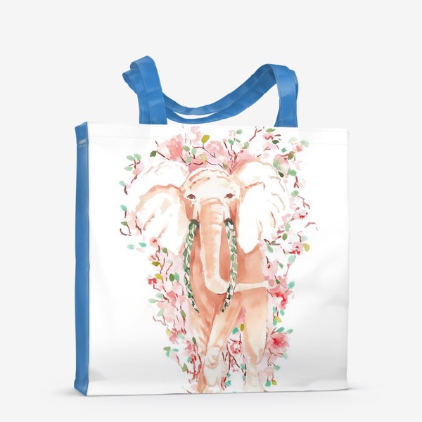 Сумка-шоппер «Розовый цветочный слон»