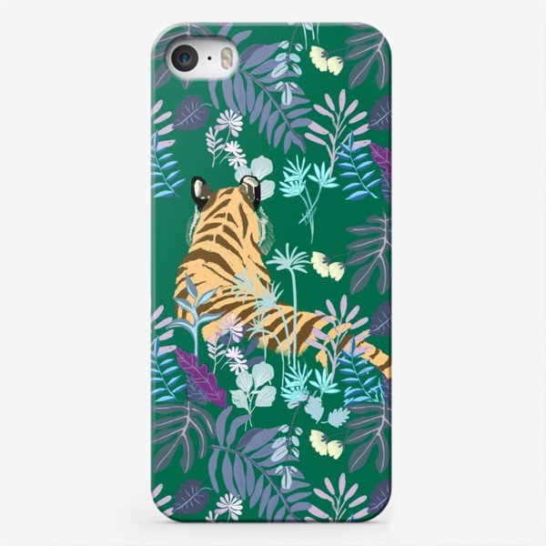 Чехол iPhone «Тигр в джунглях»
