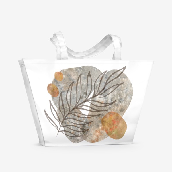 Пляжная сумка «Абстракция с пальмовым листом»