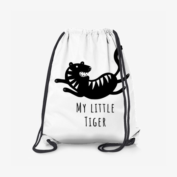 Рюкзак «Милый тигр. Тигренок. Новый год тигра 2022. Минималистичный дизайн для ребенка, для мальчика. Маленький тигр. Полоски»